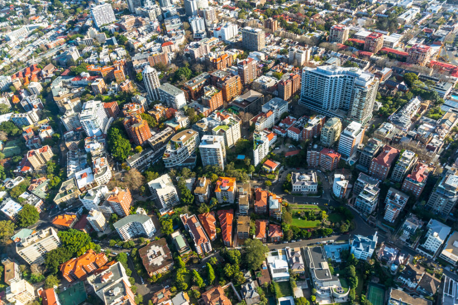Aerial view of Sydney